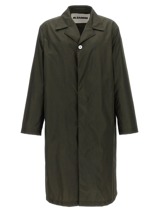 Single-Breasted Trench Coat Trench E Impermeabili Verde
