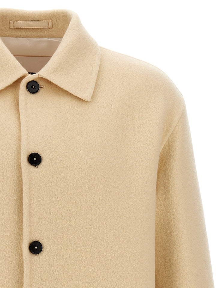 Jil Sander Wool Coat Trench e Impermeabili - Beige | 8fcf30b9c951c0be9e5f4943b951c6c33a2ce298