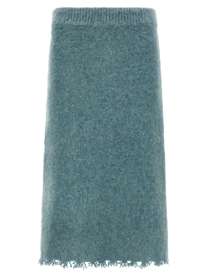 Jil Sander Wool Knit Skirt Gonne - Celeste | e2b2787399dd00289a2b22d70099159865de3344