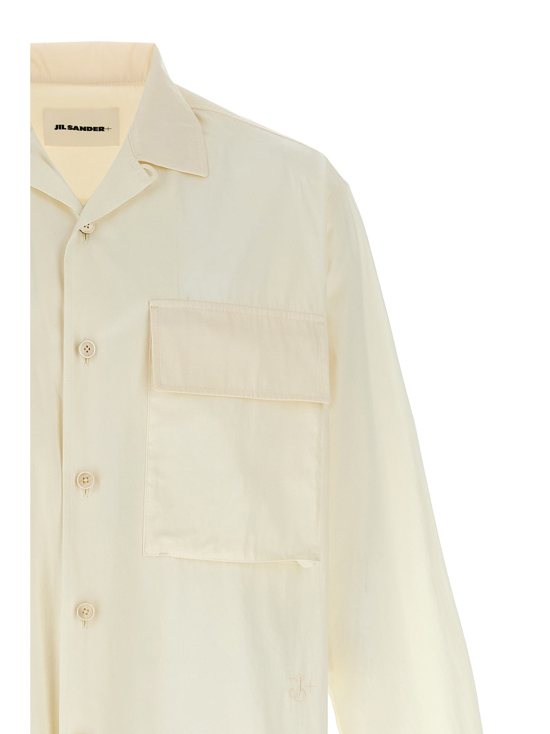Jil Sander Logo Embroidery Shirt Camicie - Bianco | 4f5864362e55e74a52914fb4ee86627973ba83b3