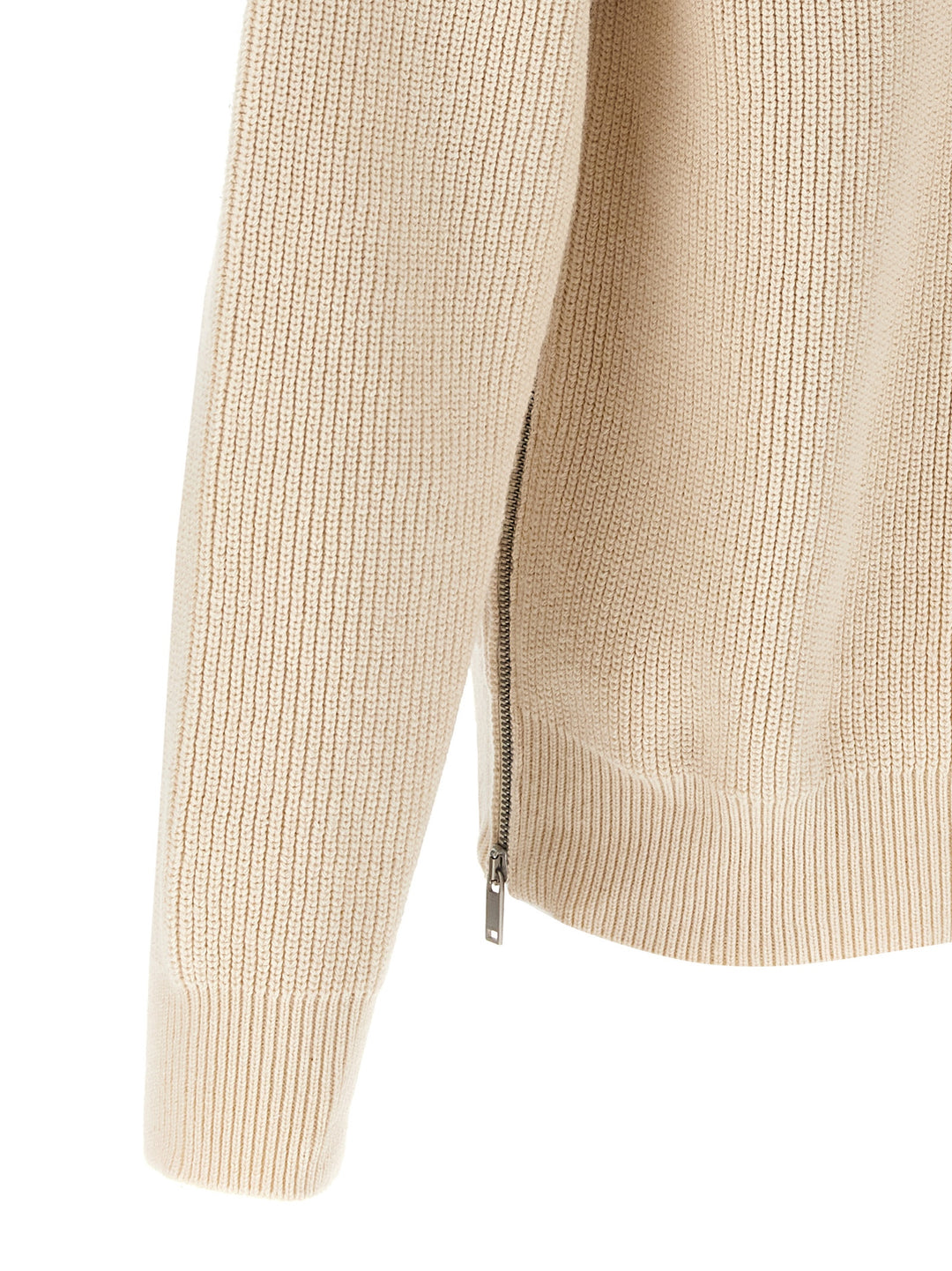 Jil Sander Zip Sweater Maglioni - Beige | bd6aea5248fe135a16ff79102c22016b112c8328