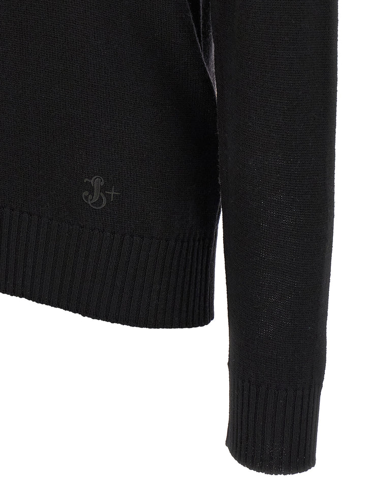 Jil Sander Logo Embroidery Sweater Maglioni - Nero | e2367faa3b01bbc2a289a60b273cb0ad888524dd