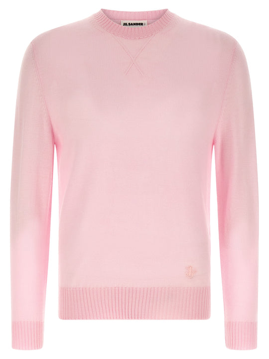 Logo Embroidery Sweater Maglioni Rosa