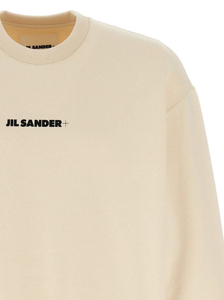 Jil Sander Logo Felpe - Beige | 8f1b48a9d5fc01c1cb29359c57eeff008ff3709f