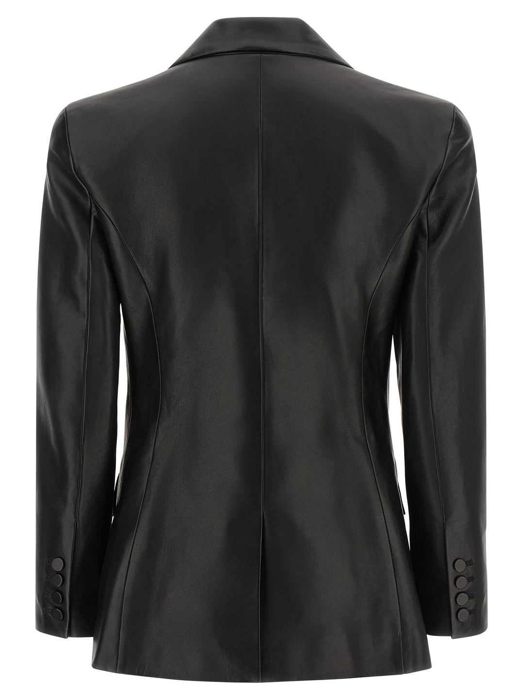 Balmain Leather Blazer Puffer Jackets - Nero | f207fe53c06923ec6b09d3b9a9653c3f014d22b2