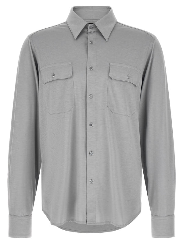 Military Shirt Camicie Grigio