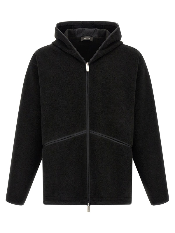 Soft Hooded Jacket Puffer Jackets Nero