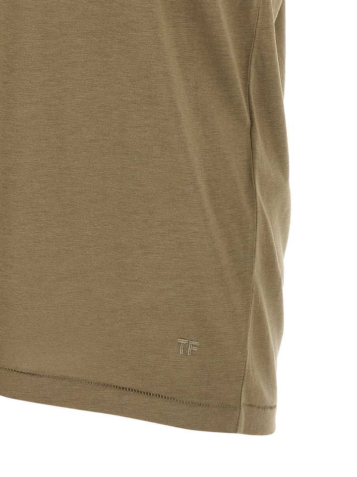 Tom Ford Logo Embroidery T shirt - Verde | 3aa9a204128f5fe2431c8efe500d52821592db0f