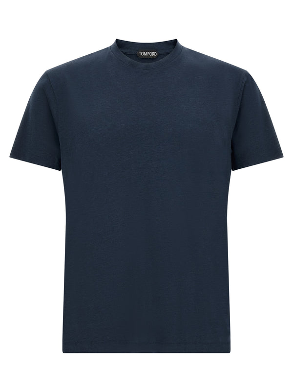 Crew-Neck T Shirt Blu