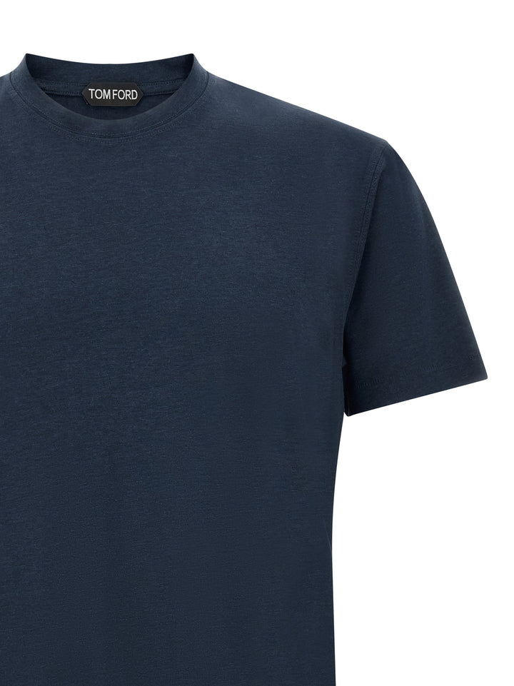 Tom Ford Crew-Neck T shirt - Blu | 496615ecbc6b1107f3174b75419d64b44354ea3a