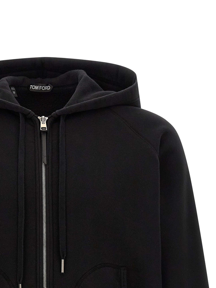 Tom Ford Cotton Hoodie Felpe - Nero | 3f6d899bbd98e81bea12bd5b41951c0f7c6166f4