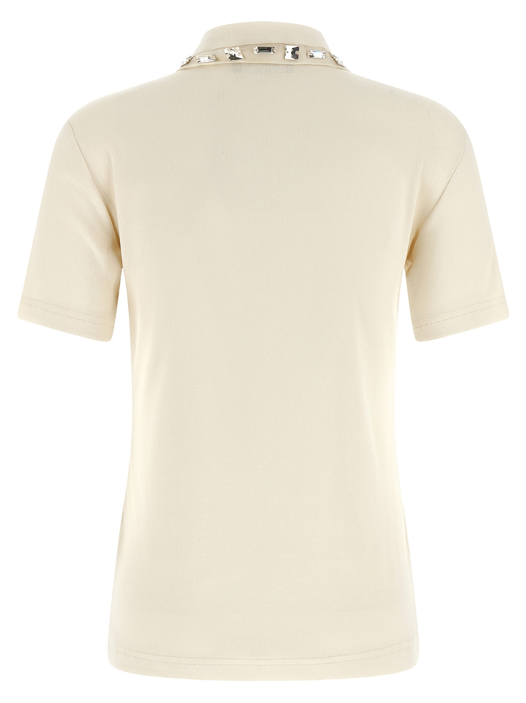 Fabiana Filippi Crystal Collar  Shirt Polo - Beige | 5e522f4024b87c65278b34ca621cd500afdef713