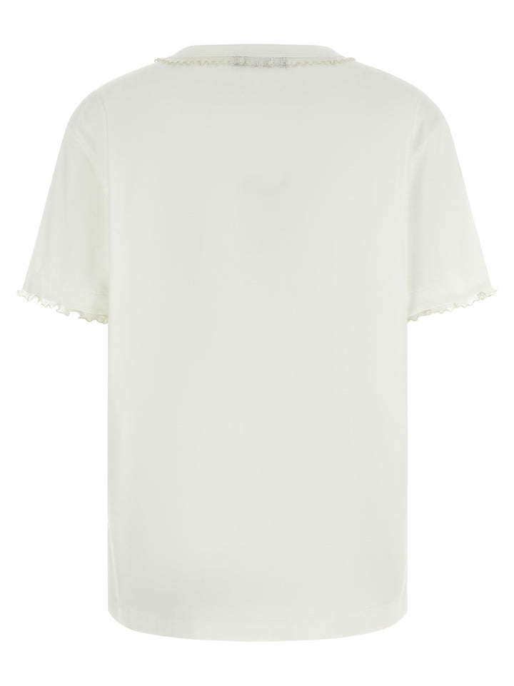 Fabiana Filippi Embroidery T shirt - Bianco | 756b70b0b46ed9bb2b9b2d0ae8688488d3473543