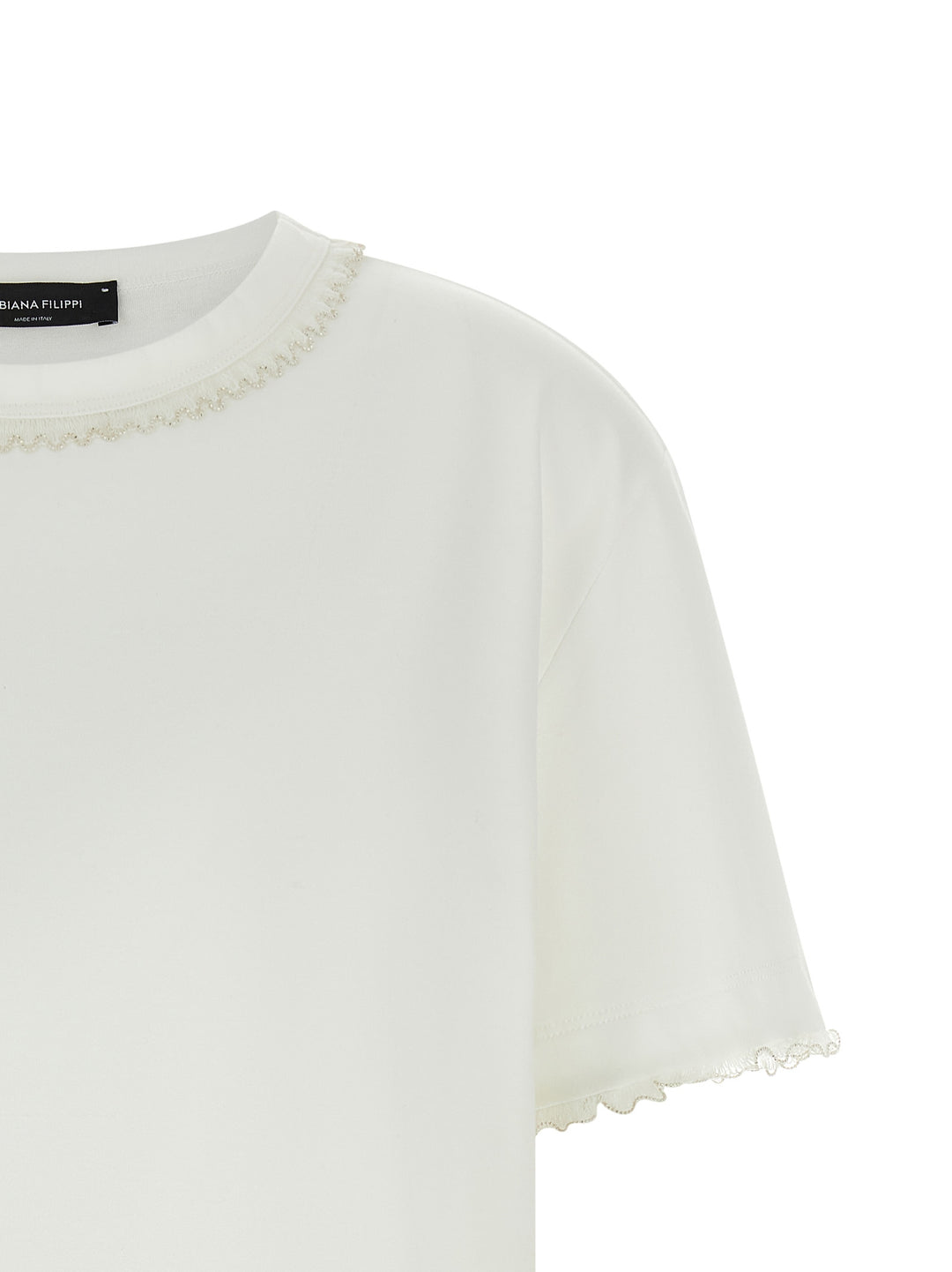 Fabiana Filippi Embroidery T shirt - Bianco | 38d9d1062aa000e846ca8b46d37ecb6b85d8f7b5