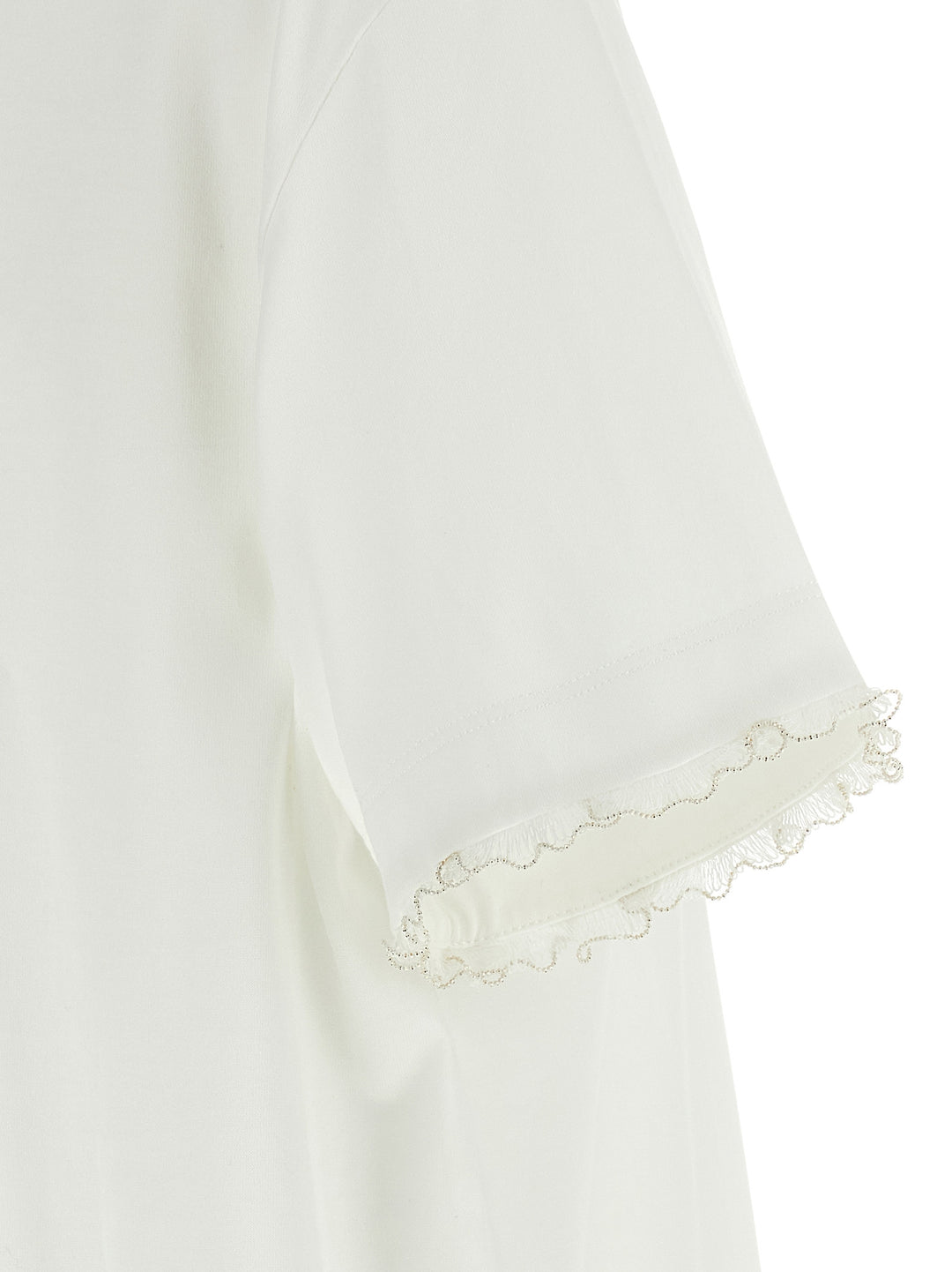 Fabiana Filippi Embroidery T shirt - Bianco | a72d2cbd3fd5a679973e99b1c717f6a753645d91
