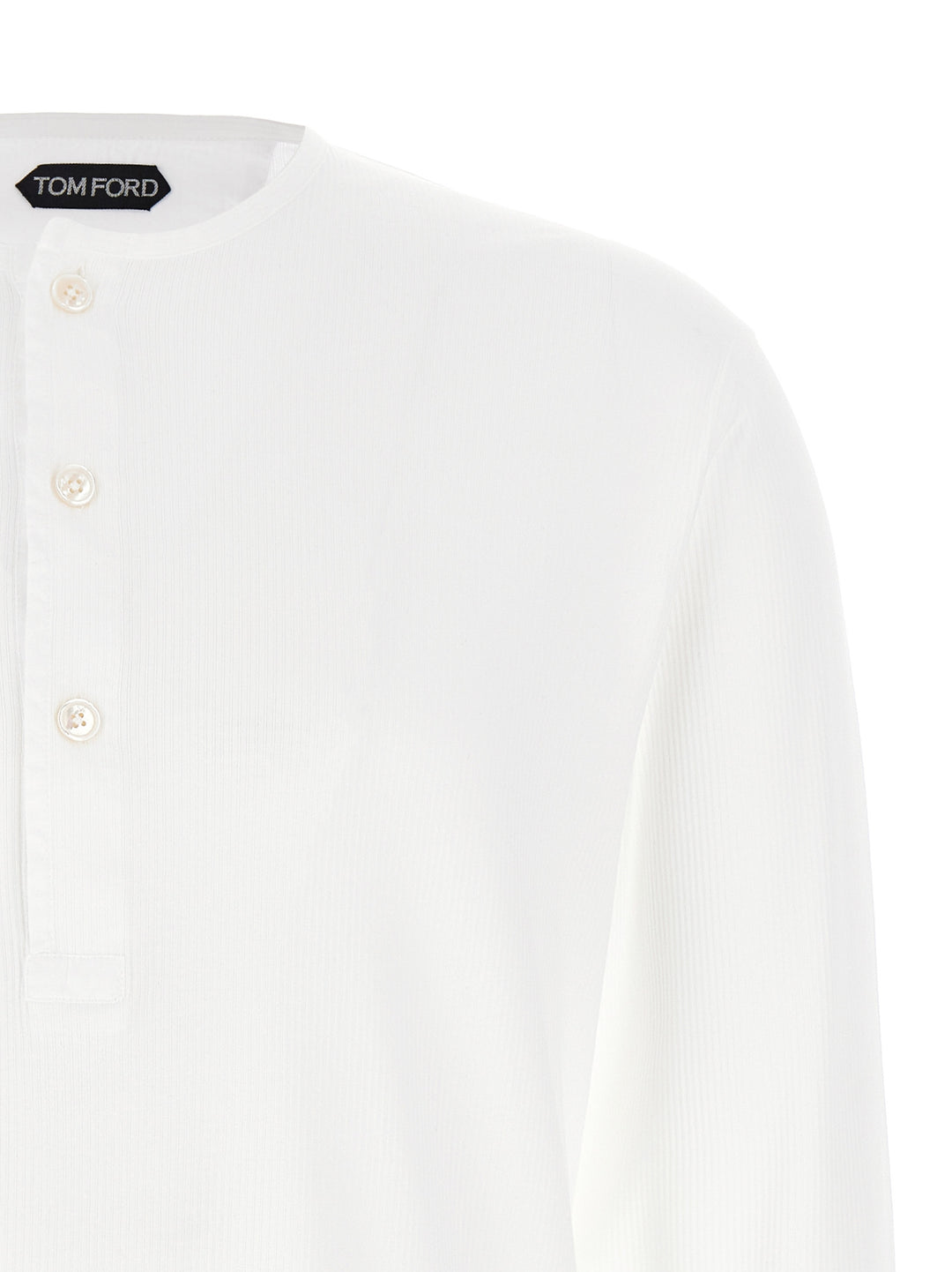 Tom Ford Ribbed Cotton T shirt - Bianco | f3ea97521b2ef73b169a99dcdcd5692016e26ce9