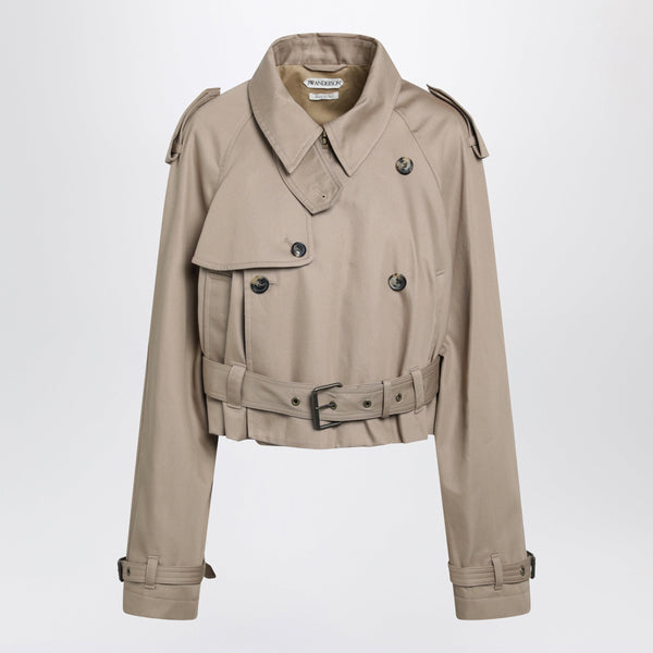 Pantalón corto de algodón beige