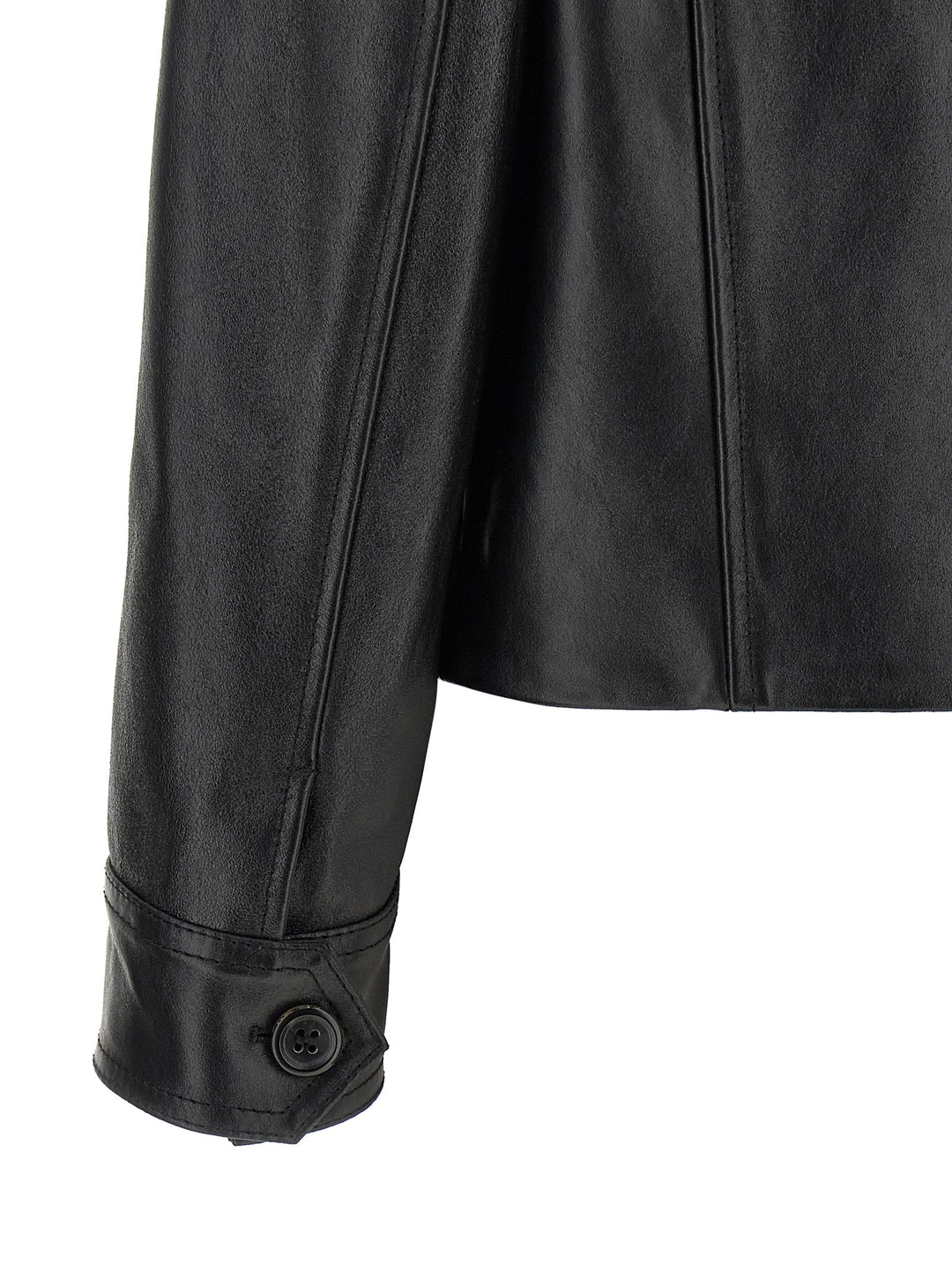 Marni Leather And Suede Jacket Puffer Jackets - Nero | 765b136714bfaabc0738c37b1852a8c803326393