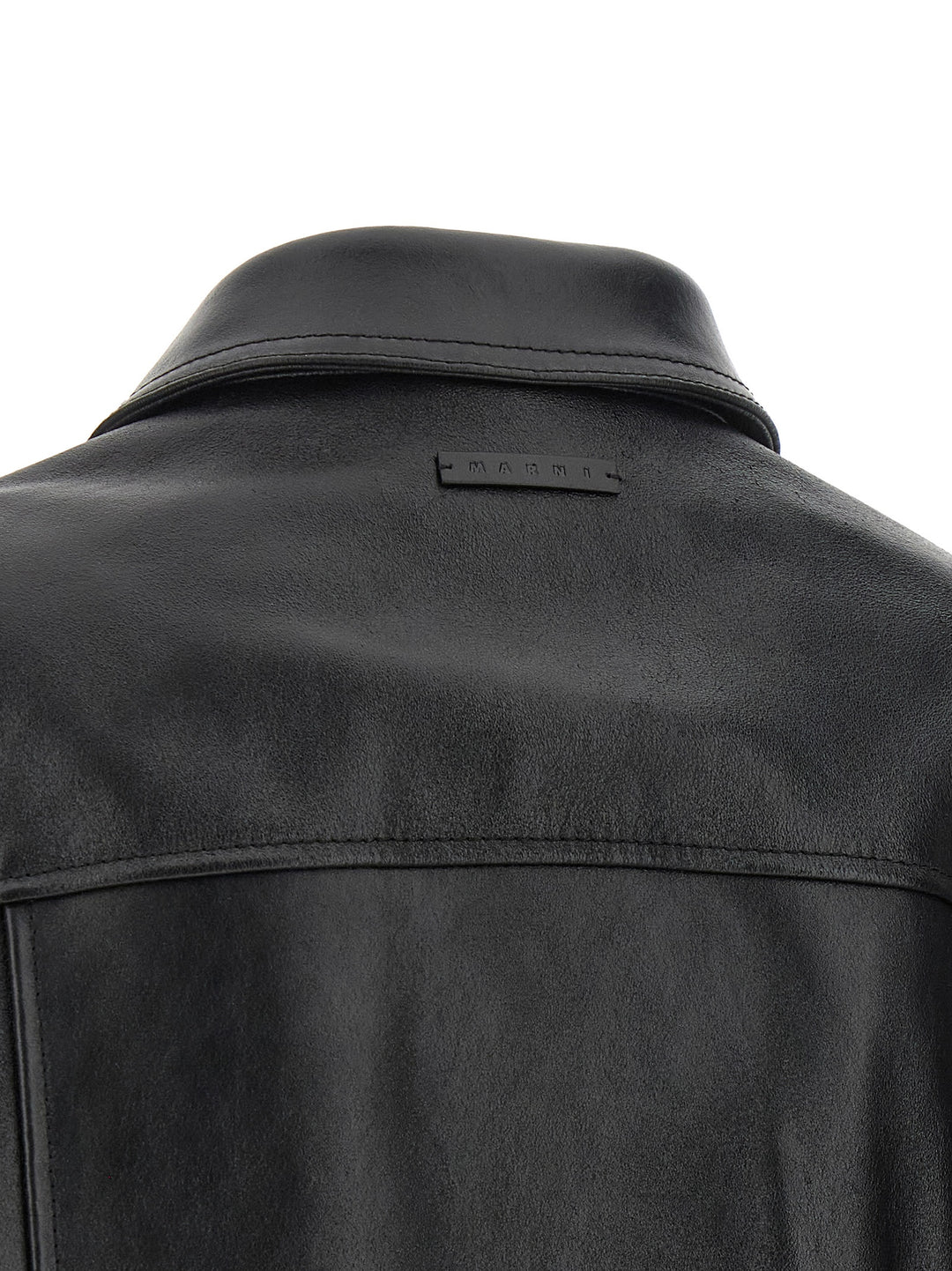 Marni Leather And Suede Jacket Puffer Jackets - Nero | 966fd50cbd72efcc86a742dba9ea88757221d88b