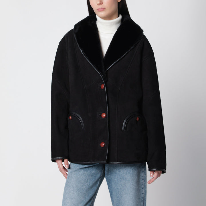Blazé Milano Black Smiley Shearling Jacket