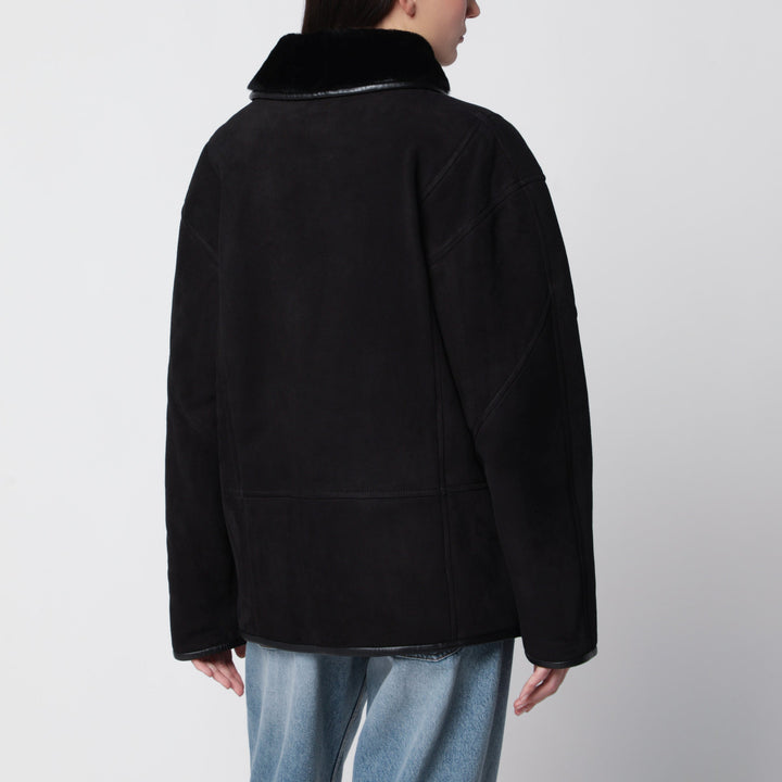 Blazé Milano Black Smiley Shearling Jacket