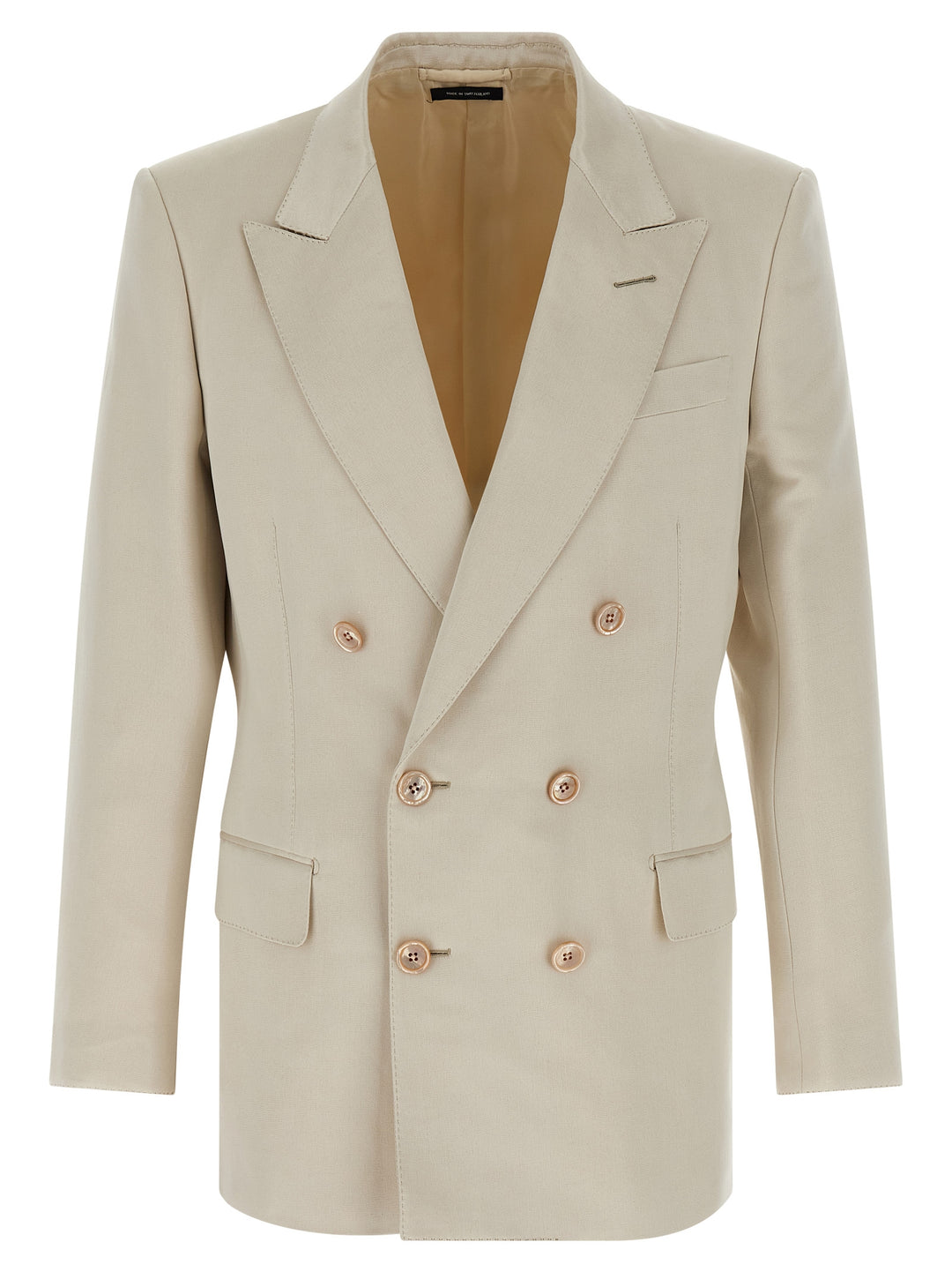 Tom Ford Double-Breasted Blazer - Beige | 4e9fe79517b57fdaa58bbdcc50890235e54eee38