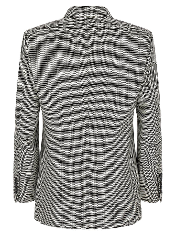 Tom Ford Jacquard Blazer - Bianco/Nero | e9948ea4a6745b7faac0163fefe82b1fa3fd3b9e