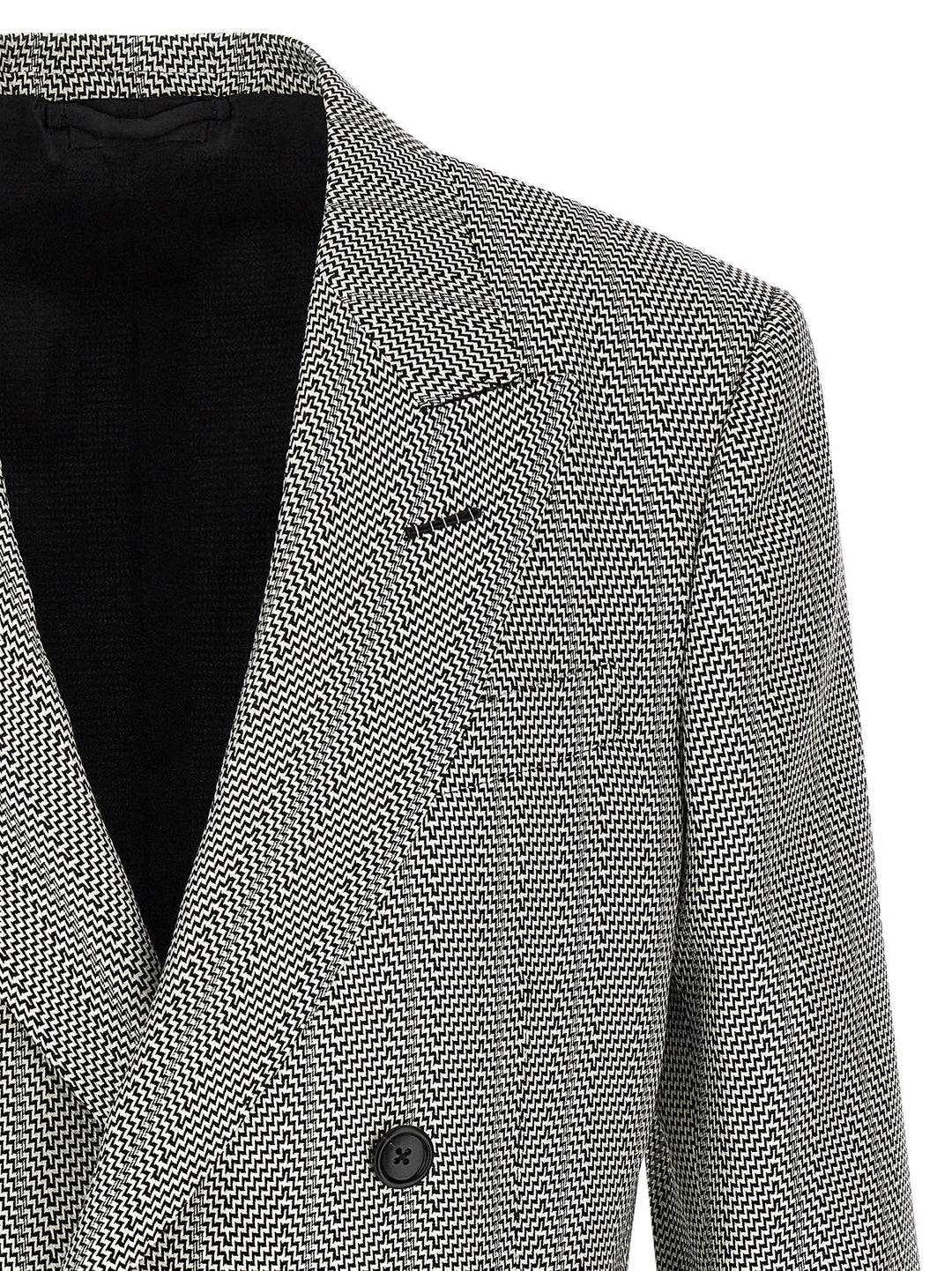 Tom Ford Jacquard Blazer - Bianco/Nero | b30469a72ed45affac01d5fa60be4cd38c6f6a59