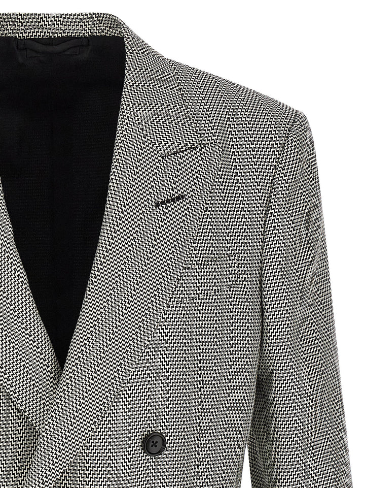 Tom Ford Jacquard Blazer - Bianco/Nero | b30469a72ed45affac01d5fa60be4cd38c6f6a59