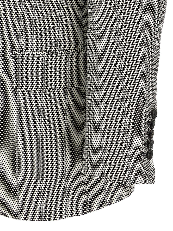 Tom Ford Jacquard Blazer - Bianco/Nero | d04b0fa5f34b89e0672beeb827f2c1162a905174