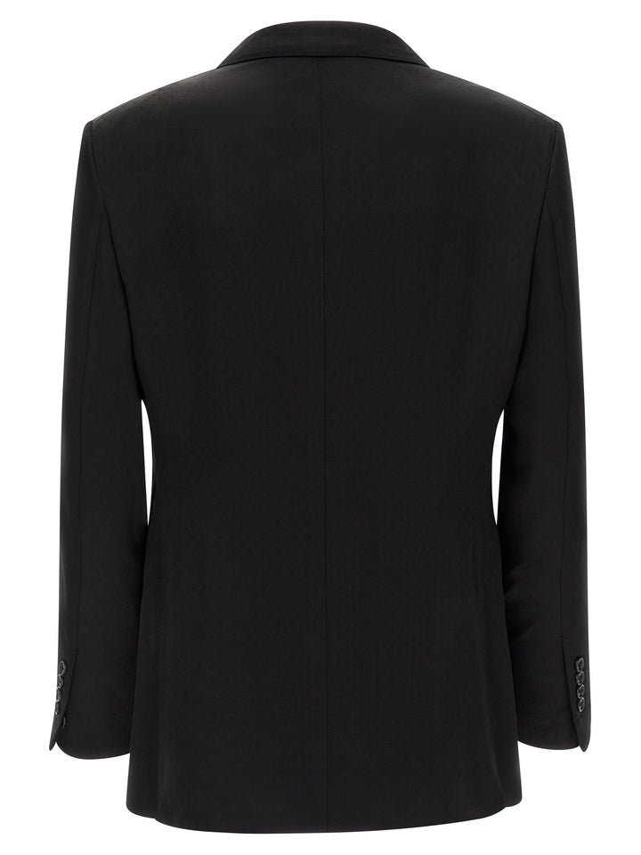 Tom Ford Tone-On-Tone Polka Dot Blazer - Nero | a969f9007ea0a89167acc1ff9001841c617ab791