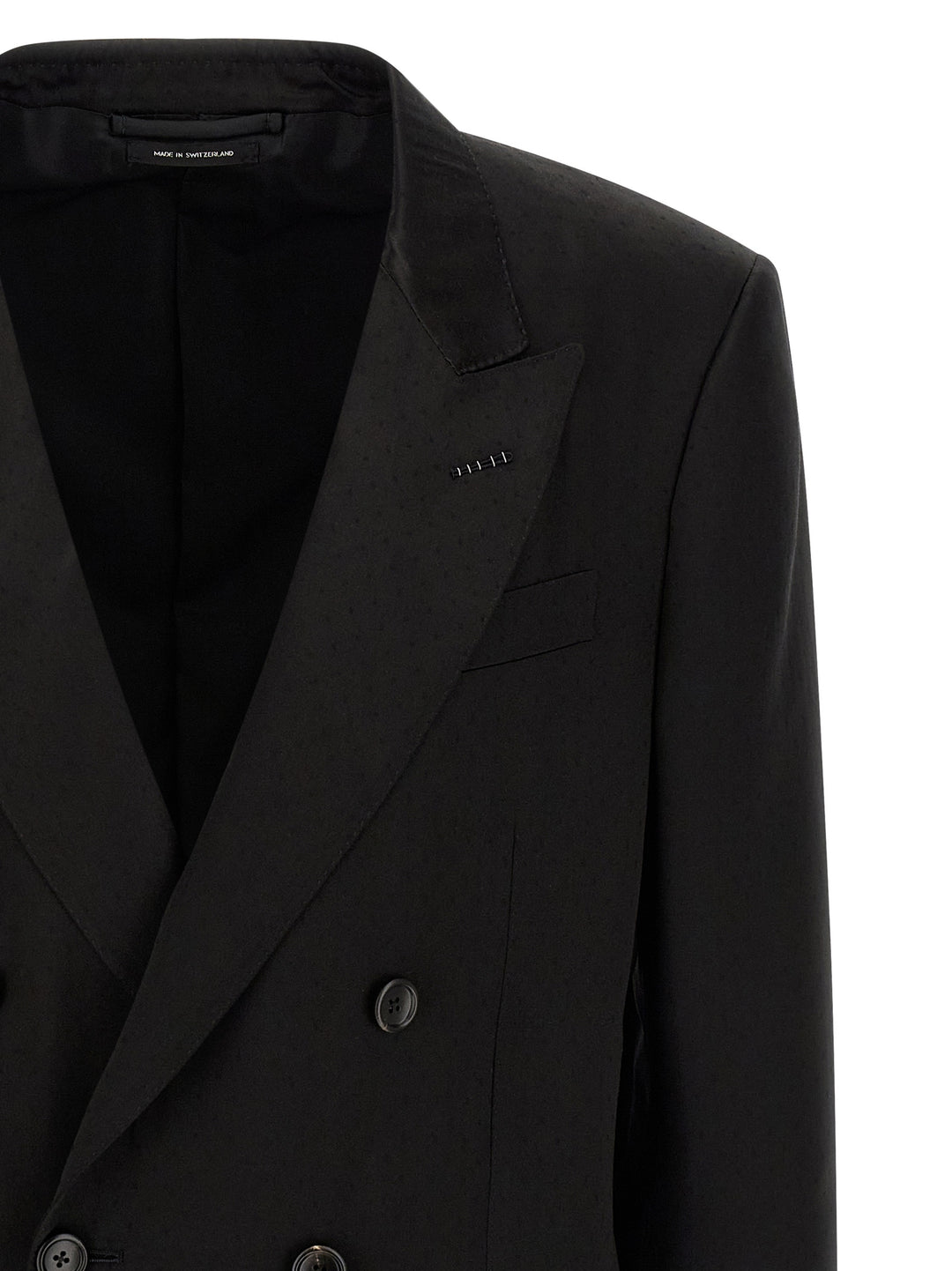 Tom Ford Tone-On-Tone Polka Dot Blazer - Nero | e461cc5561dfef2094a7d68532ff451f189d5b52