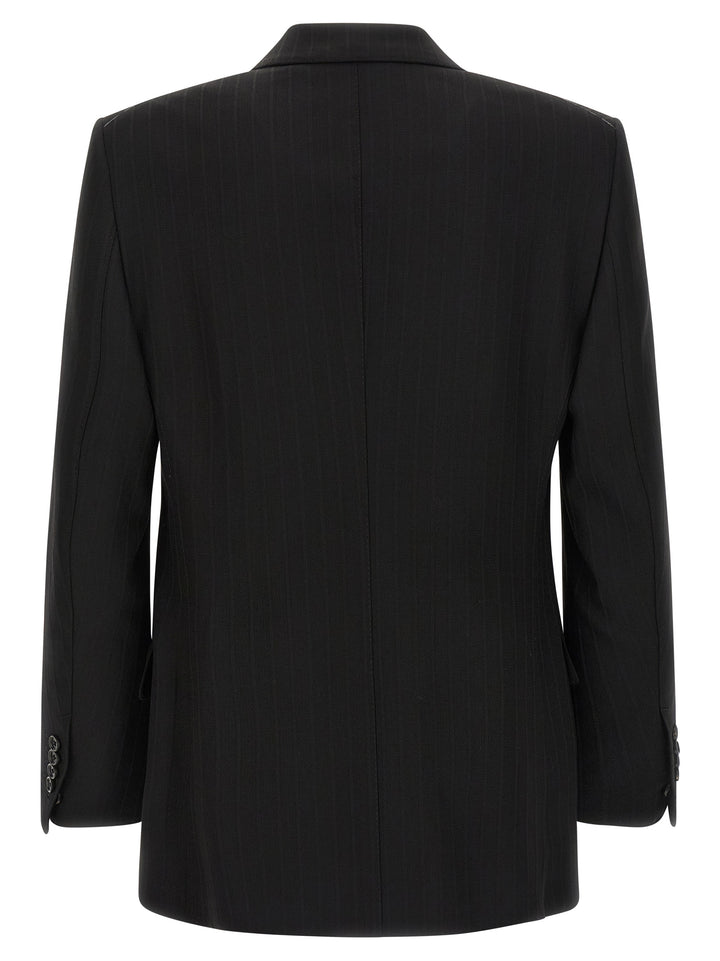 Tom Ford Satin Striped Blazer - Nero | 3b677f8ba35da53cffa6b4ec60bd63e6c514b9c4
