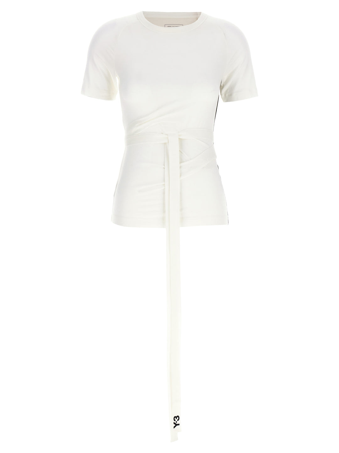 Y-3 Lyoncell T shirt - Bianco/Nero | f7db6e415991353de8cc7876ad1dd6b03f6b6cd5