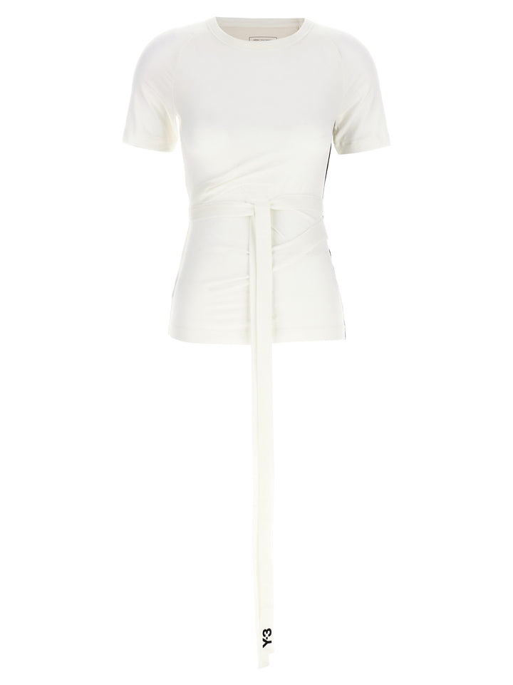 Y-3 Lyoncell T shirt - Bianco/Nero | f7db6e415991353de8cc7876ad1dd6b03f6b6cd5