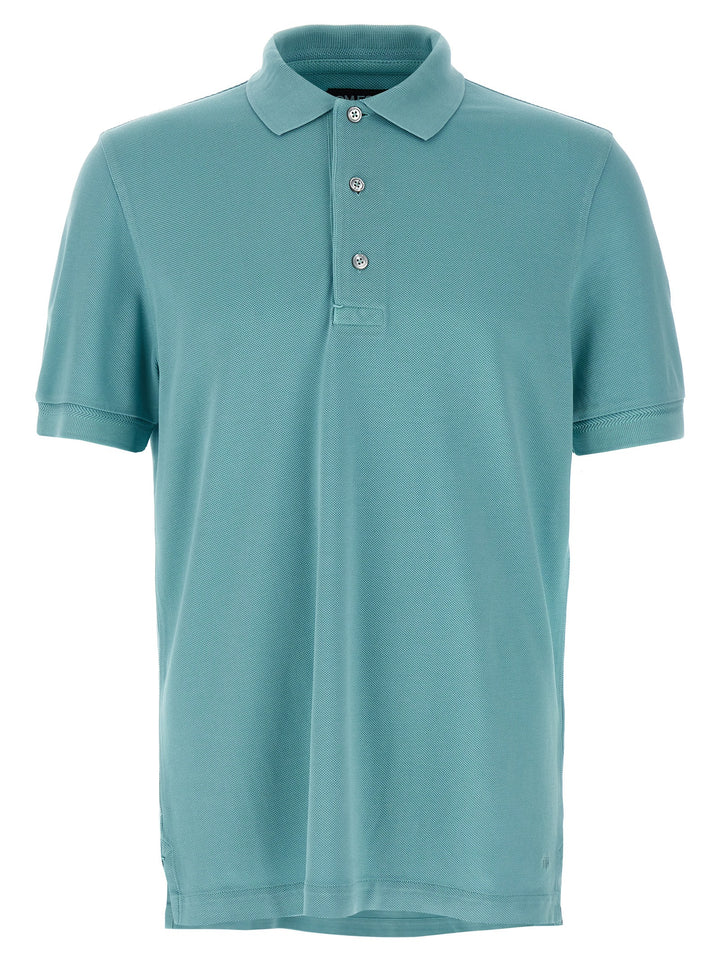 Tom Ford Piqué  Shirt Polo - Celeste | a2ec72a9f49cf4f21a0533b144c3f4a584c4aad6