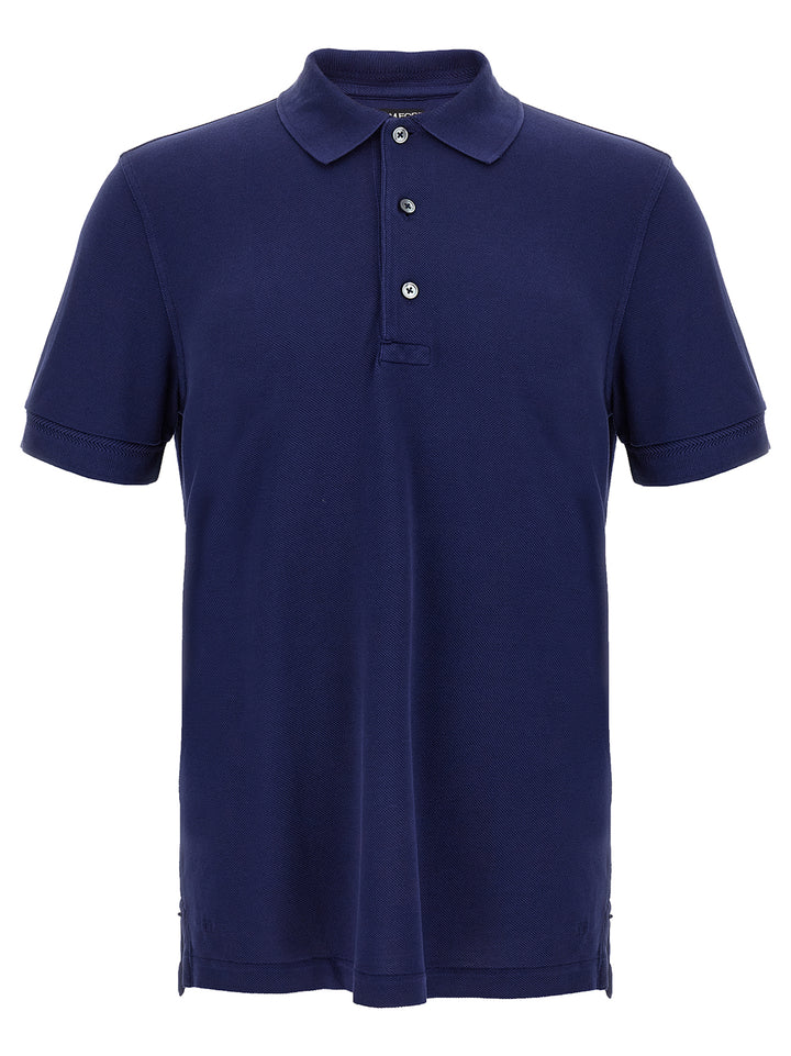 Tom Ford Piqué  Shirt Polo - Blu | e844c5c219f66b4d7aca4de2e99b2e7019d0155d