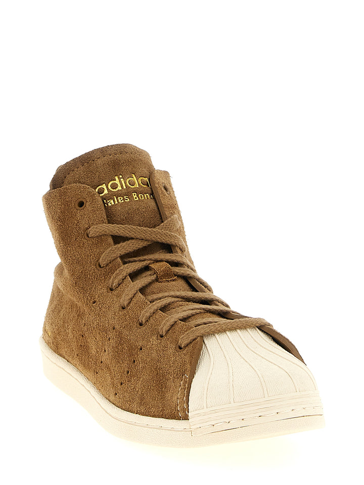 Adidas Originals Superstar Hi'  Adidas Originals By Wb Sneakers - Beige | ec98db74cb03cbd0ca9800676aa196b62c2badb6