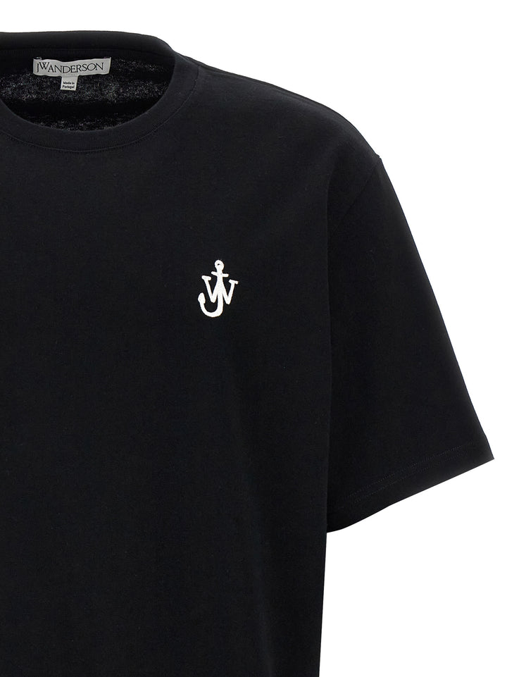 J.W. Anderson Anchor Embroidery T shirt - Bianco/Nero | 304f3b70fcc0ee336606eb7940da6de2adae13b1