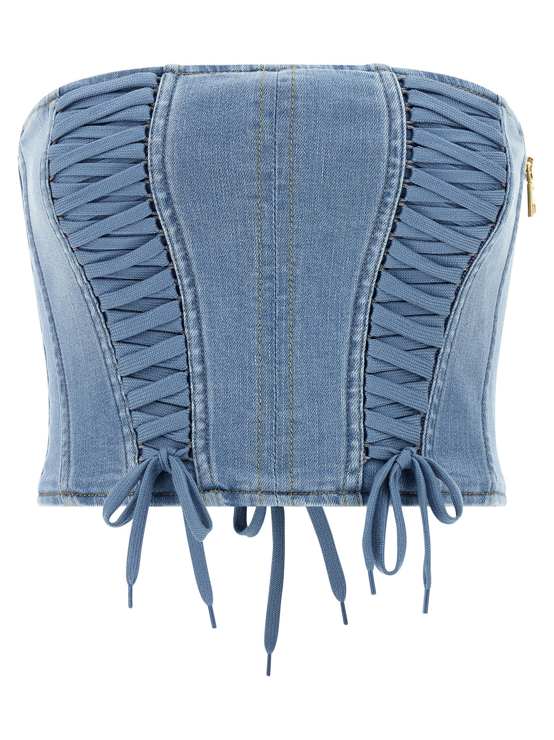 Elisabetta Franchi Bustier Top Top - Celeste | 8f32097a4021e32b047e554270f2eff1cdc945e5