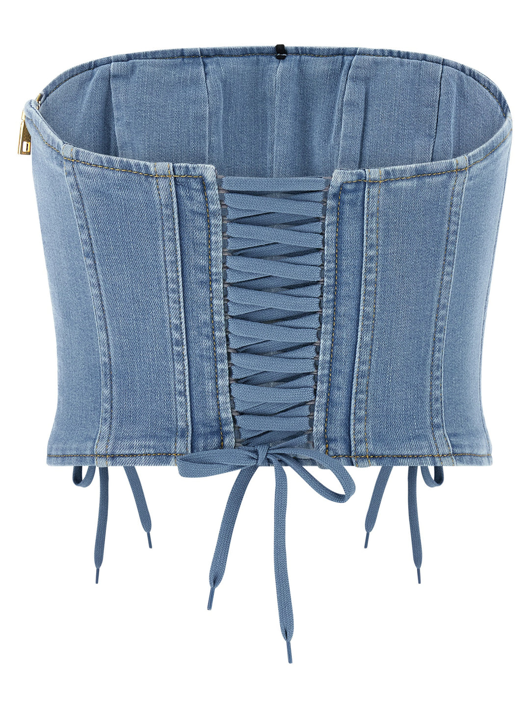 Elisabetta Franchi Bustier Top Top - Celeste | 776e4b6b4b33b38220d8dacc41a4960ad3cafb44