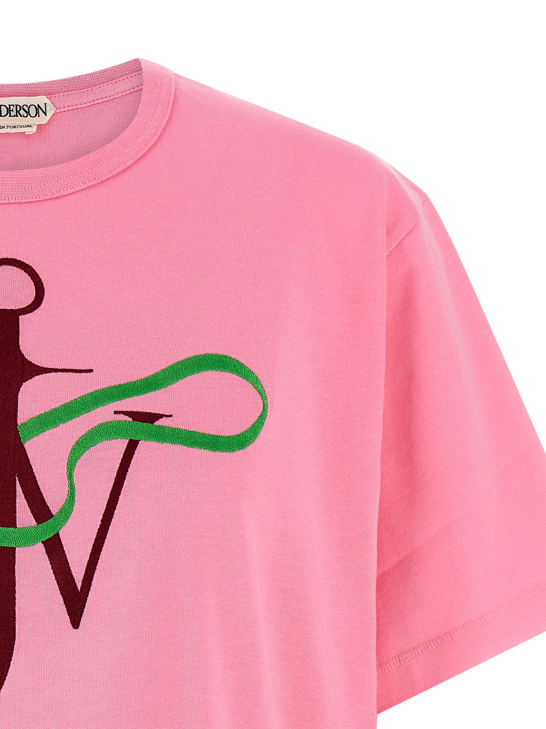 J.W. Anderson Ribbon Anchor T shirt - Rosa | 2235689c4a3d4a9730611830f0a068f5921f1e24