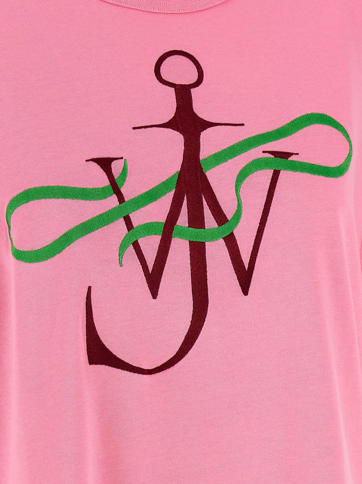 J.W. Anderson Ribbon Anchor T shirt - Rosa | 3644d112c93307a0f85e3fca1a9580137820093e