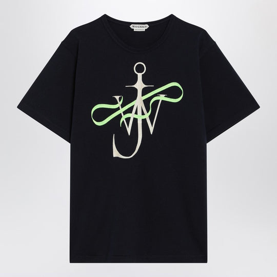 Navy Blue T-Shirt With Logo Print