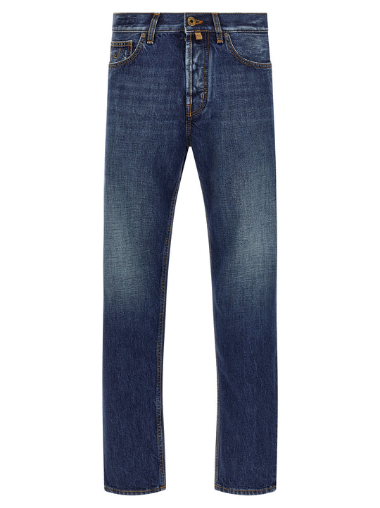 Cropped Tapered Jeans Blu