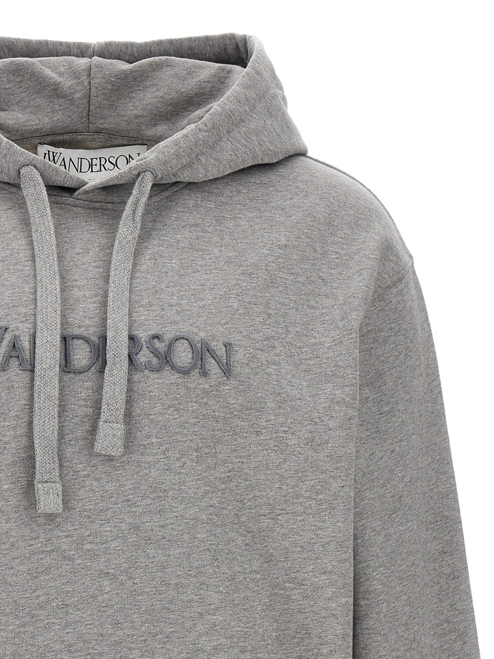 J.W. Anderson Hoodie With Embroidery Felpe - Grigio | 3c4c98b8a2bd5fa8c457375213ee7b8052c5479c