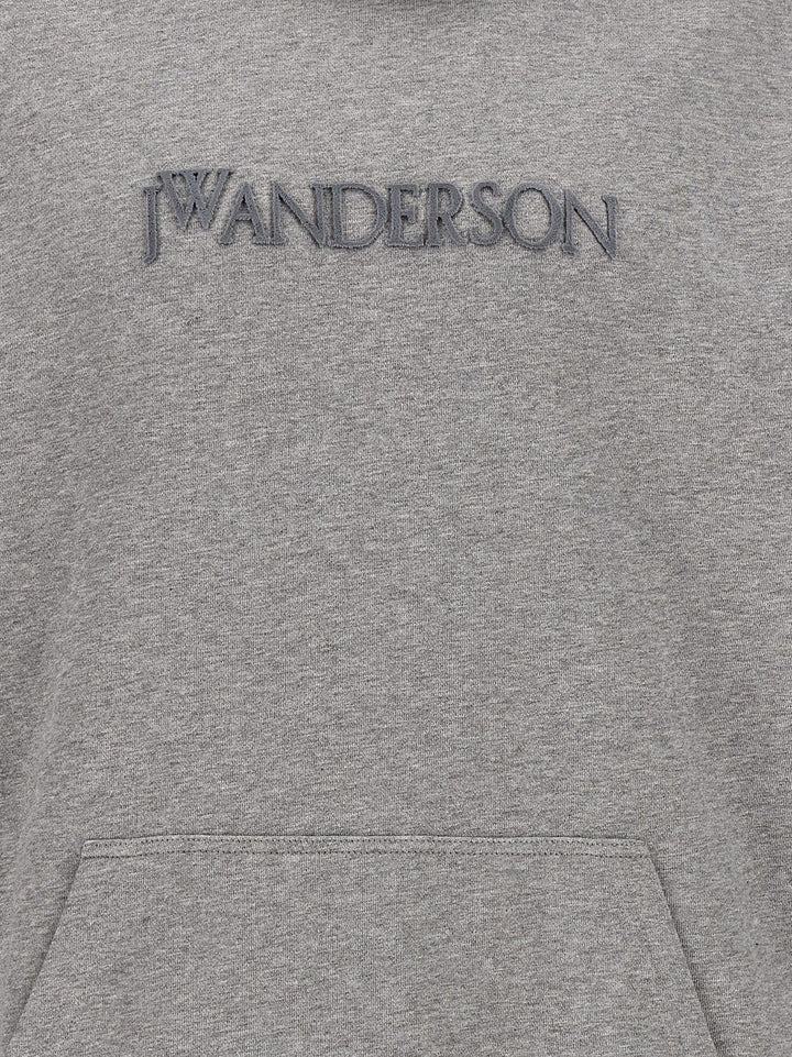 J.W. Anderson Hoodie With Embroidery Felpe - Grigio | 90b01a6ee6c8482d67d6600d9ab3fa95b5243325
