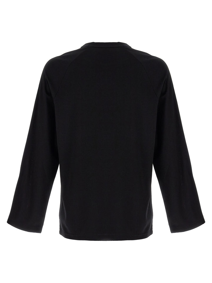 Y-3 Y-3 Long Sleeve Tee 3-Stripes T shirt - Bianco/Nero | bc619e67e0e8da20f45193568e3301afb88db766