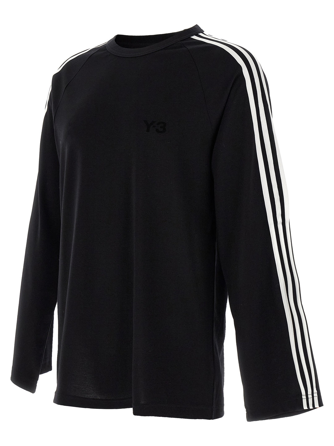Y-3 Y-3 Long Sleeve Tee 3-Stripes T shirt - Bianco/Nero | f13630d8d33dbb9e6a4b36d0df449a519b3b5079