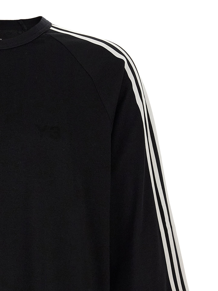 Y-3 Y-3 Long Sleeve Tee 3-Stripes T shirt - Bianco/Nero | b9a5bda94cba4399cf8aac5abc0590857b2cbe7b